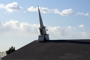 That can't be a good sign when the church steeple is broke, now can it?