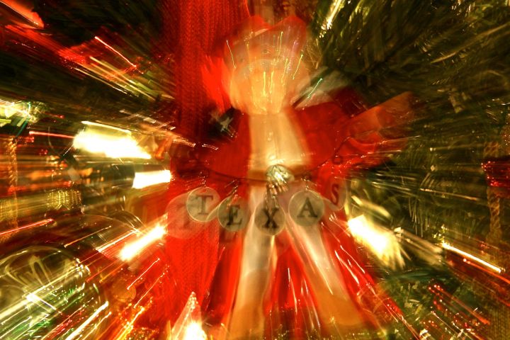 Remember my Texas Santa from Aunt Marilyn? He takes on a whole different look when zooming....