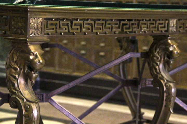 The furnishings - this a work table for postal customers - are pretty cool as well....