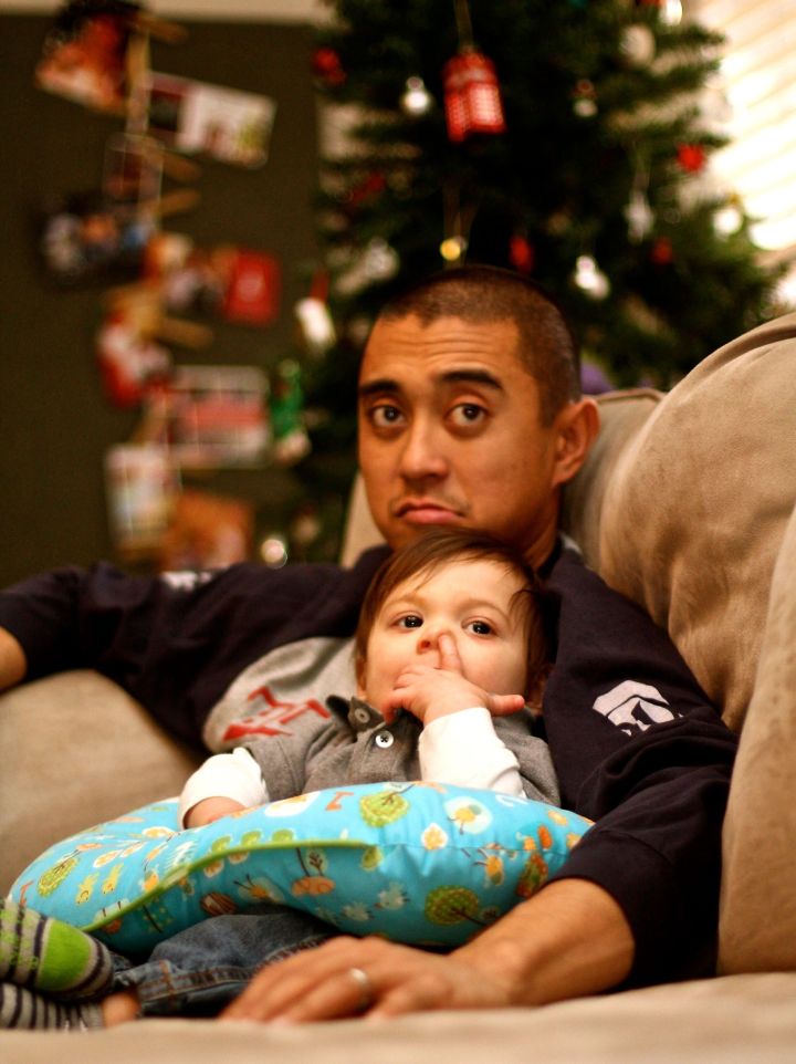 Lincoln hanging out with Uncle Mark....