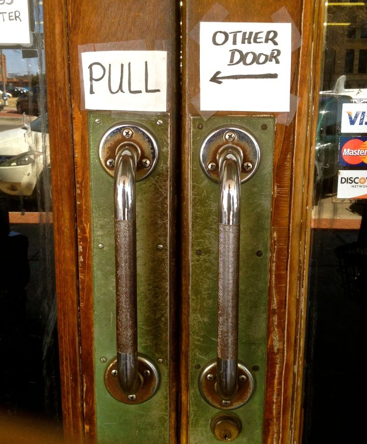 And some homemade signs are so blatantly simple, it makes you wonder sometimes....