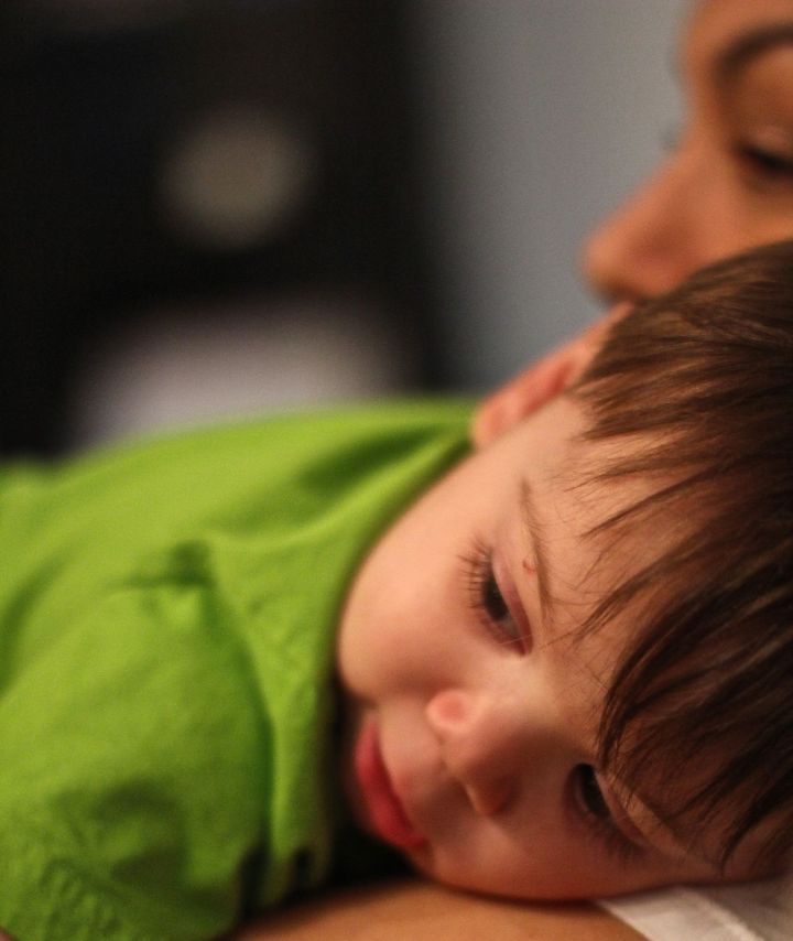 Lincoln and his Mom at the end of a big weekend....