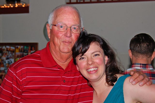 The FD with her Grandpa (my dad) (photo by Doyt Sheets)