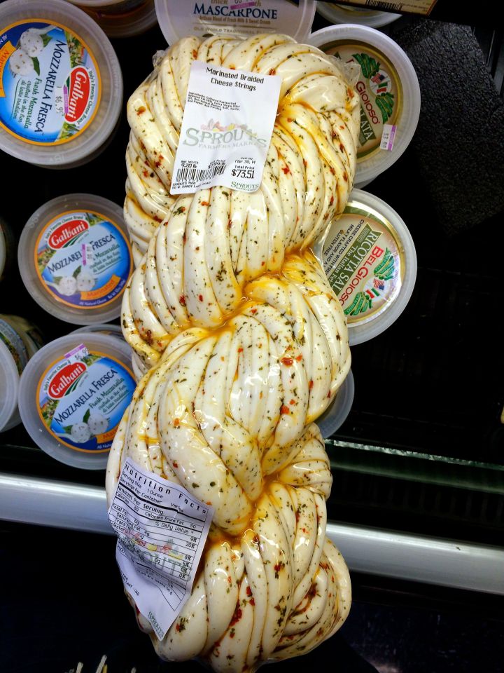 It has been nearly 6 weeks since I ate cheese (and I'm not too happy about that). Then I came across this glob of dairy at the grocery. After seeing this, I think I can go another 6 weeks….