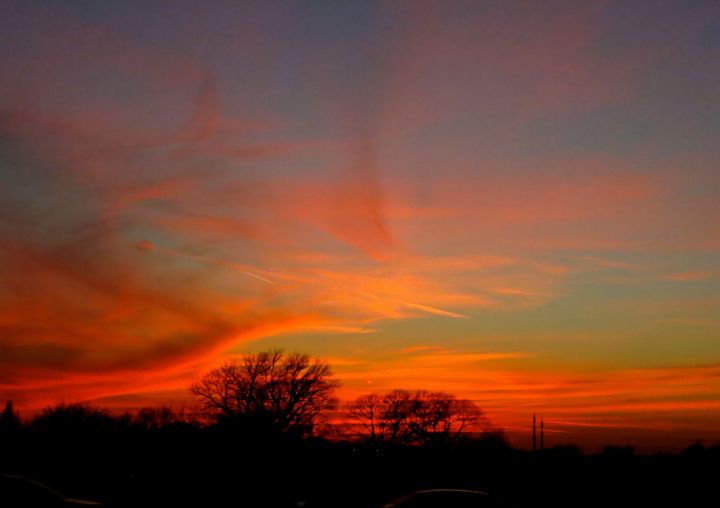 It was this sunset that blessed my commute home tonight….