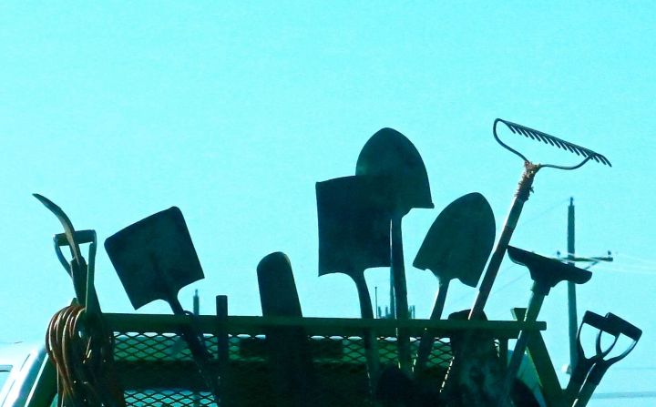 The tools of many a trade,. But it's not every trade that has such a wide selection of shovels to choose from….