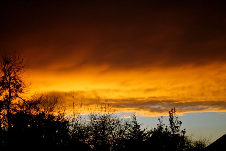 An ominous sunset, but the worst of the storms was over….