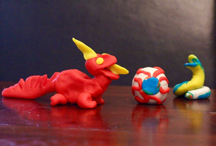 The other PaPa's creative use of Lincoln's Play-doh...Lincoln was  impressed (as was I)